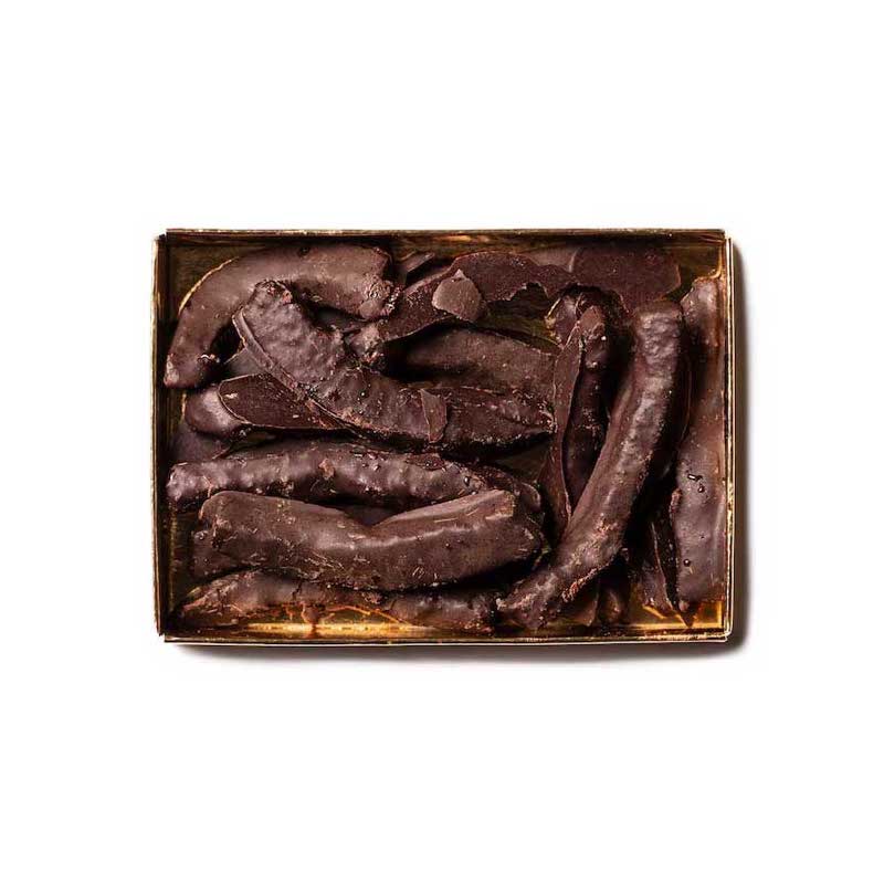 Scorza d'arancia candita ricoperta di cioccolato