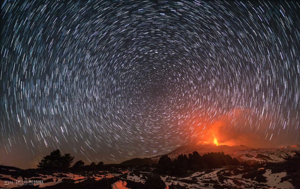 Star trail - Etna, 2017