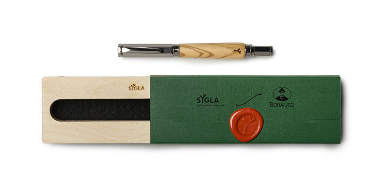 Sygla Franco / Ulivo - Penna artigianale in legno